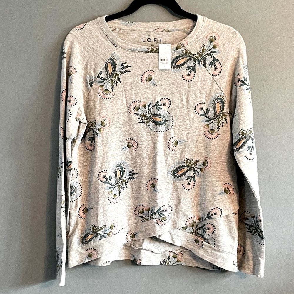 NWT LOFT Paisley Sweatshirt